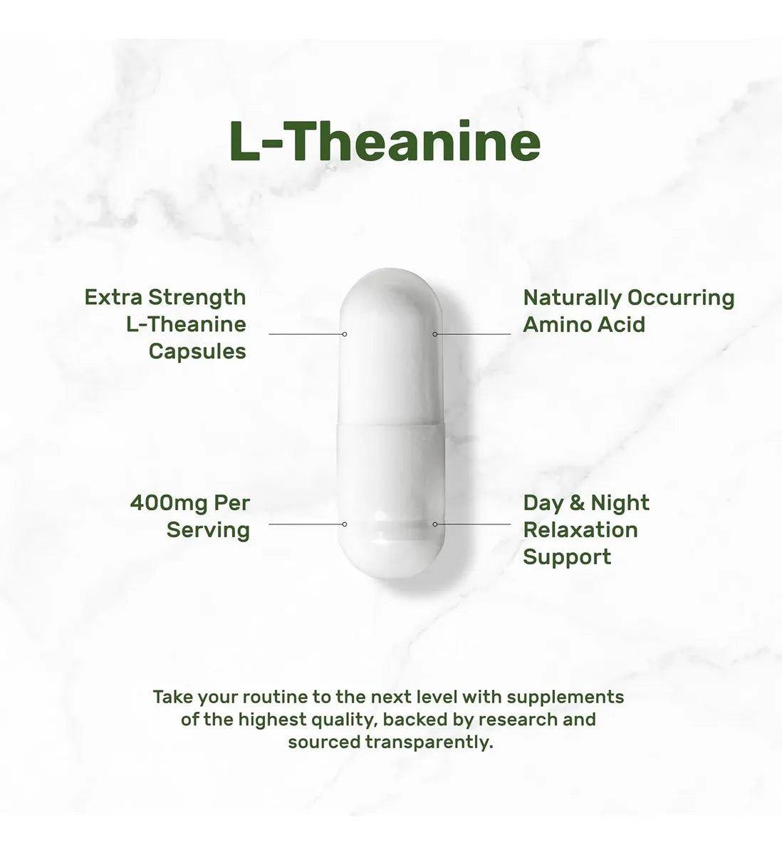 L-teanina | 400 Mg | 400 Cápsulas