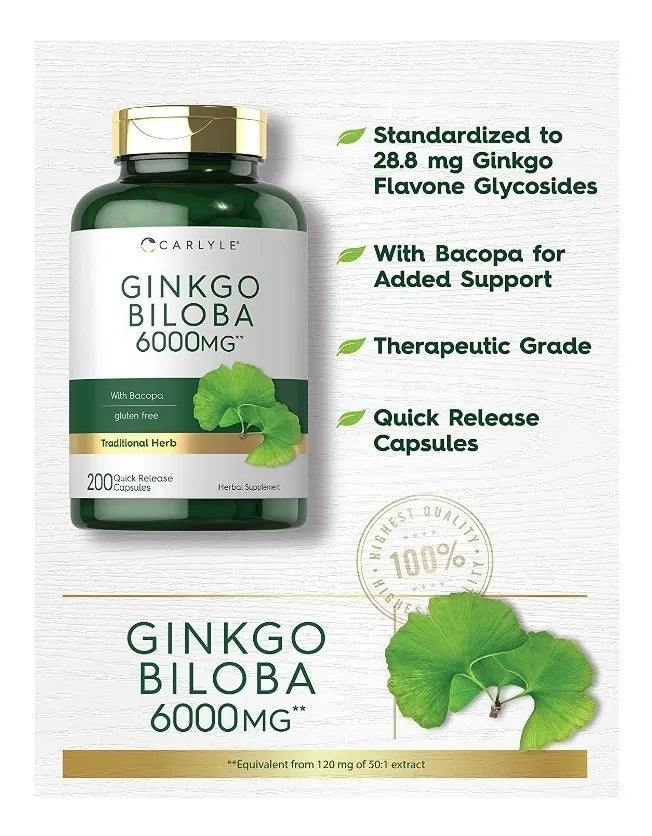 Ginkgo Biloba | 6000 Mg | 200 U