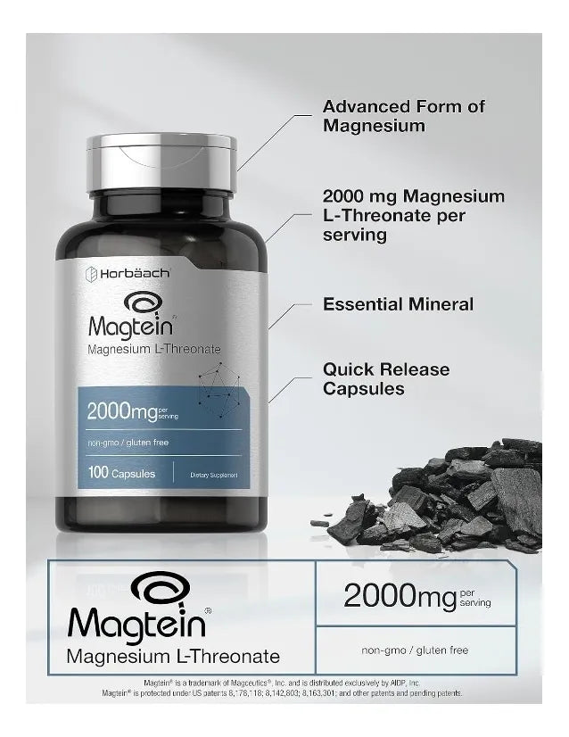 L-treonato de Magnesio | 2000 mg | 100 Capsulas