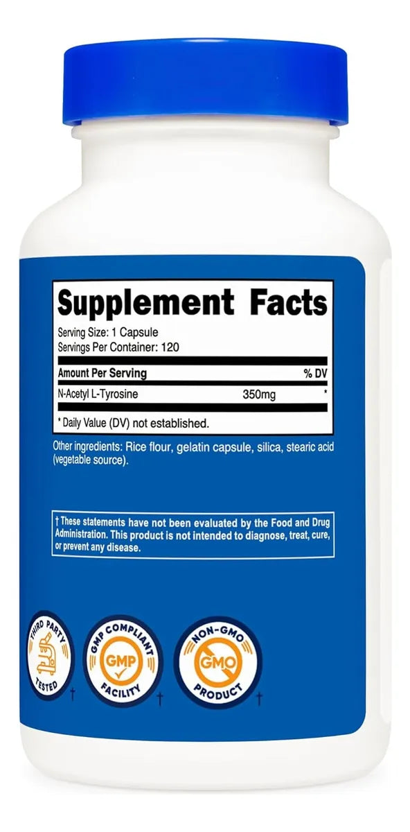 NALT,Acetyl Tirosine | 350 Mg | 120 capsulas