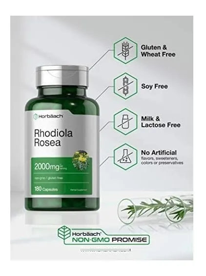 Rhodiola Rosea | 2000 mg | 180 capsulas